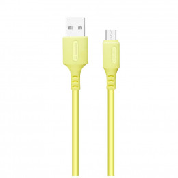 Дата кабель USB 2.0 AM to Micro 5P 1.0m soft silicone yellow ColorWay (CW-CBUM043-Y) фото 1