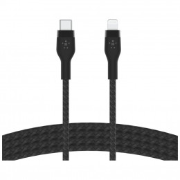 Дата кабель USB-С to Lightning 1.0m BRAIDED SILICONE black Belkin (CAA011BT1MBK) фото 1
