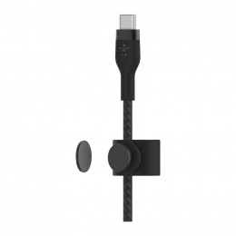 Дата кабель USB-С to Lightning 1.0m BRAIDED SILICONE black Belkin (CAA011BT1MBK) фото 2