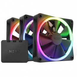 Кулер для корпусу NZXT F120RGB Triple (Black) (RF-R12TF-B1) фото 1