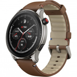 Смарт-часы Amazfit GTR 4 Brown leather strap фото 1
