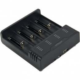 Зарядний пристрій для акумуляторів EnerGenie input:TYPE-C/Micro-USB, AAA/AA/...14650/18650, power фото 1