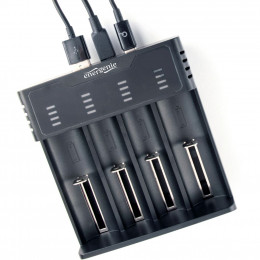 Зарядний пристрій для акумуляторів EnerGenie input:TYPE-C/Micro-USB, AAA/AA/...14650/18650, power фото 2
