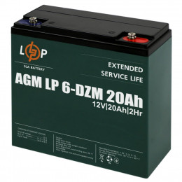 Батарея до ДБЖ LogicPower 12V 20Ah LP-6-DZM-20 (5438) фото 1