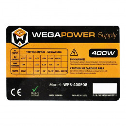 Блок живлення WegaPower 400W (WPS-400F08) фото 1