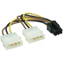 Переходник (адаптер) Molex 4-pin 6-pin PCI-E Y Power Adapter Cable фото 1