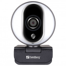 Вебкамера Sandberg Streamer Webcam Pro Full HD Autofocus Ring Light Black (134-12) фото 1