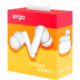 Наушники Ergo BS-730 Sticks Nano 2 White (BS-730W) фото 2