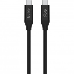 Дата кабель USB4 USB-C to USB-C 0.8m 40Gbps 100W Black Belkin (INZ001BT0.8MBK) фото 1