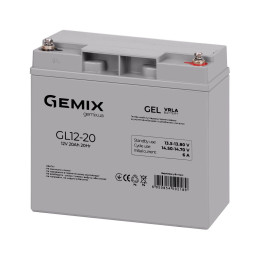 Батарея до ДБЖ Gemix GL 12V 20Ah (GL12-20 gel) фото 1
