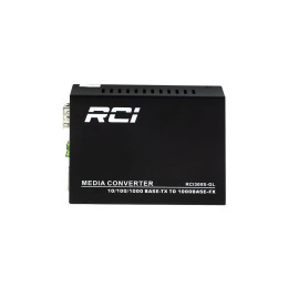 Медіаконвертер RCI 1G, SFP slot, RJ45, standard size metal case (RCI300S-GL) фото 1