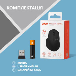 Мишка 2E MF280 Silent Wireless/Bluetooth Black (2E-MF280WBK) фото 2