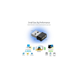 Сетевая карта Wi-Fi ASUS USB-AC53 (90IG03P0-BM0R10) фото 2