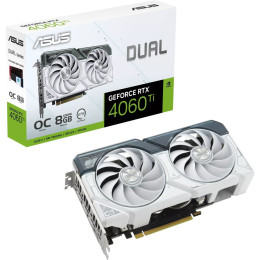 Видеокарта ASUS GeForce RTX4060Ti 8Gb DUAL OC WHITE (DUAL-RTX4060TI-O8G-WHITE) фото 1