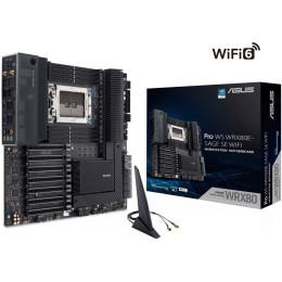 Серверна материнська плата ASUS PRO WS WRX80E-SAGE SE WIFI sWRX8 WRX80 8xDDR4 M.2 WiFi BT EATX (90M фото 1