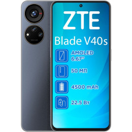 Мобільний телефон ZTE Blade V40S 6/128GB Black фото 1