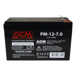 Батарея к ИБП Powercom 12В 7Ah (PM-12-7) фото 1