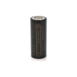 Аккумулятор 26650 Li-Ion 5000mAh (5100-5500mAh) 25A, 3.7V (2.5-4.2V), Black, 2шт в уп., ціна за 1шт фото 1