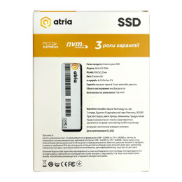 Накопитель SSD M.2 2280 512GB X500S ATRIA (ATNVMX500S/512) фото 2