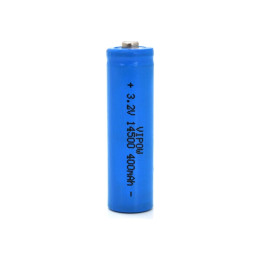 Аккумулятор 14500 LiFePO4 (size AA), 400mAh, 3.2V, TipTop, blue Vipow (IFR14500-400mAhTT / 21438) фото 1