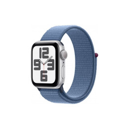 Смарт-часы Apple Watch SE 2023 GPS 40mm Silver Aluminium Case with Winter Blue Sport Loop (MRE33QP/A фото 1