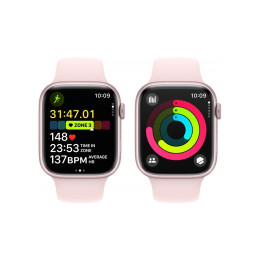 Смарт-часы Apple Watch Series 9 GPS 41mm Pink Aluminium Case with Light Pink Sport Band - S/M (MR933 фото 2
