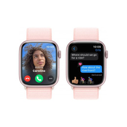 Смарт-часы Apple Watch Series 9 GPS 41mm Pink Aluminium Case with Light Pink Sport Loop (MR953QP/A) фото 2