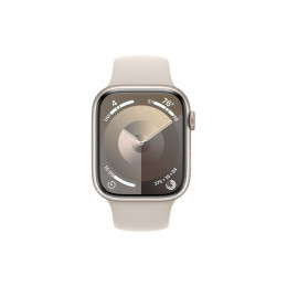 Смарт-часы Apple Watch Series 9 GPS 41mm Starlight Aluminium Case with Starlight Sport Band - S/M (M фото 2