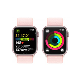 Смарт-часы Apple Watch Series 9 GPS 45mm Pink Aluminium Case with Light Pink Sport Loop (MR9J3QP/A) фото 2