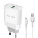 Зарядное устройство Walker WH-35 USB + Type-C white