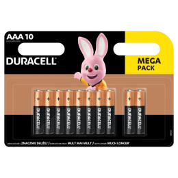 Батарейка Duracell AAA MN2400 LR03*10 (5002509/5006462) фото 1