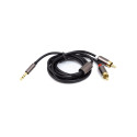 Кабель мультимедийный 3.5 mm Stereo Plug - 2*RCA, 1 m PowerPlant (CA912834)