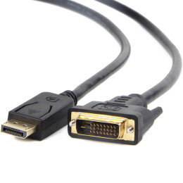 Кабель мультимедийный Display Port to DVI 24+1pin, 1.0m Cablexpert (CC-DPM-DVIM-1M) фото 1