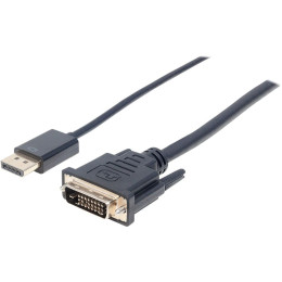Кабель мультимедийный DisplayPort M to DVI-D 25 M 3.0m Manhattan Intracom (152136) фото 1