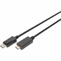 Кабель мультимедийный DisplayPort to HDMI 2.0m UHD 4K, M/M type A Digitus (AK-340303-020-S) фото 1