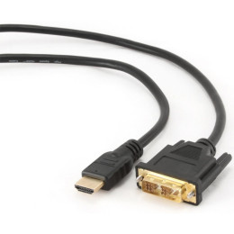 Кабель мультимедийный HDMI to DVI 18+1pin M, 7.5m Cablexpert (CC-HDMI-DVI-7.5MC) фото 1