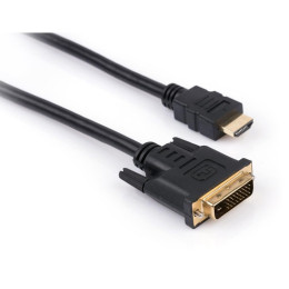 Кабель мультимедійний HDMI to DVI 24+1 1.8m Vinga (VCPHDMIDVI1.8) фото 1