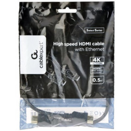 Кабель мультимедийный HDMI to HDMI 0.5m V.1.4 Cablexpert (CC-HDMI4L-0.5M) фото 2