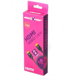 Кабель мультимедийный HDMI to HDMI 1.0m Maxxter (VB-HDMI4-1M) фото 2