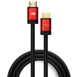 Кабель мультимедийный HDMI to HDMI 1.8m v2.1 8K Vinga (VCPHDMIMM211.8) фото 1