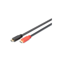 Кабель мультимедийный HDMI to HDMI 10.0m UHD 4K Amplifier Digitus (AK-330118-100-S) фото 1