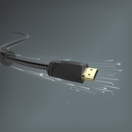 Кабель мультимедійний HDMI to HDMI 15.0m 4K Ethernet Gold Black Hama (00205010) фото 2
