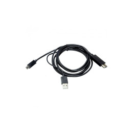 Кабель мультимедийный HDMI to microUSB (11 pin) + USB, 1.8m, (MHL) PowerPlant (CA910861) фото 1