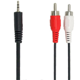 Кабель мультимедійний Jack 3.5mm тато/2RCA тато 1.8m Pro REAL-EL (EL123500042) фото 1