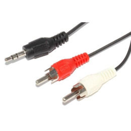 Кабель мультимедійний Jack 3.5mm тато/2RCA тато Atcom (10707) фото 1