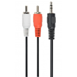 Кабель мультимедійний Jack 3.5mm тато/2RCA тато Cablexpert (CCA-458-10M) фото 1