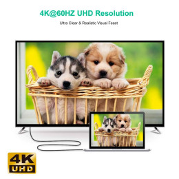 Кабель мультимедийный USB-C to HDMI 1.8m USB 3.1 L-type 4K60Hz Choetech (XCH-1803) фото 2