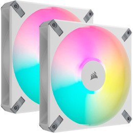 Кулер для корпуса Corsair AF140 RGB Elite White Dual Pack (CO-9050160-WW) фото 1