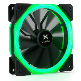 Кулер для корпуса Vinga LED fan-02 green фото 1