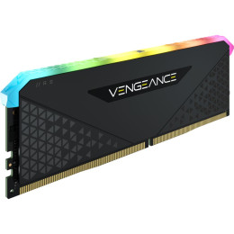 Модуль памяти для компьютера DDR4 16GB 3600 MHz Vengeance RGB RS Black Corsair (CMG16GX4M1D3600C18) фото 1